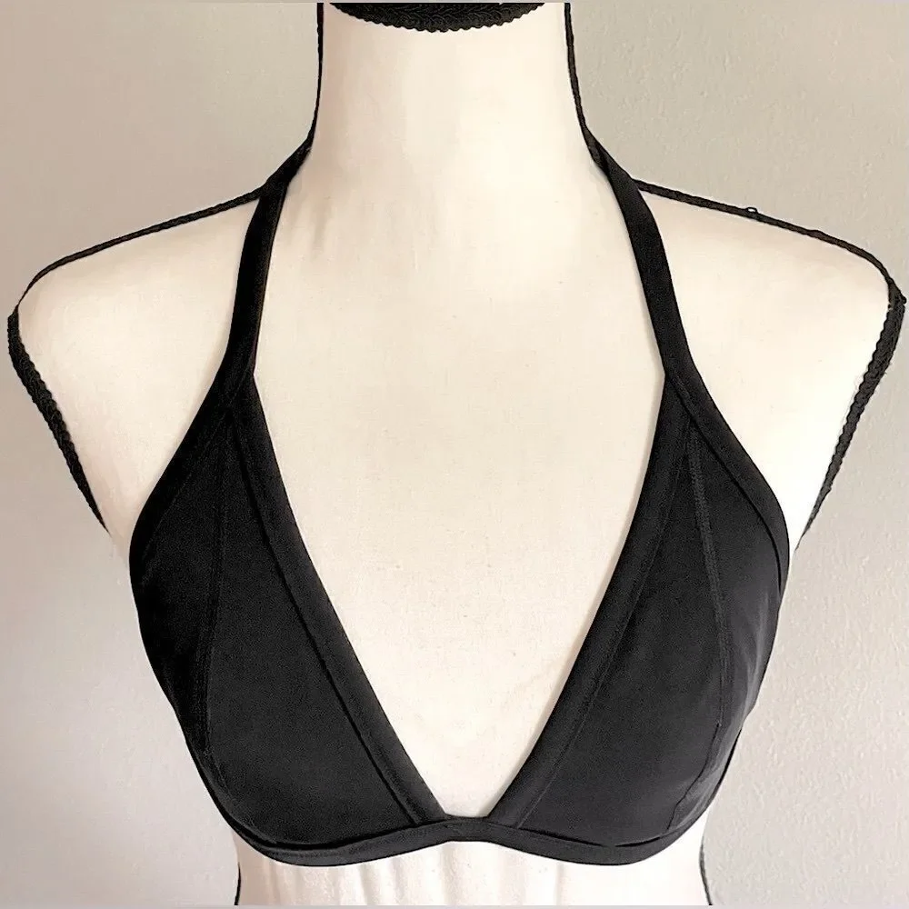 New! PINK by Victoria’s Secret, Wireless, Black, Swim Top. Size Small.